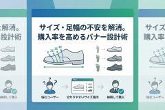 シューズのサイズ感・足幅表記を整理するバナー