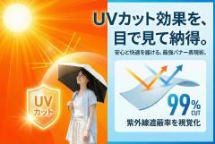 UVカット機能の効果を示す視覚表現バナー