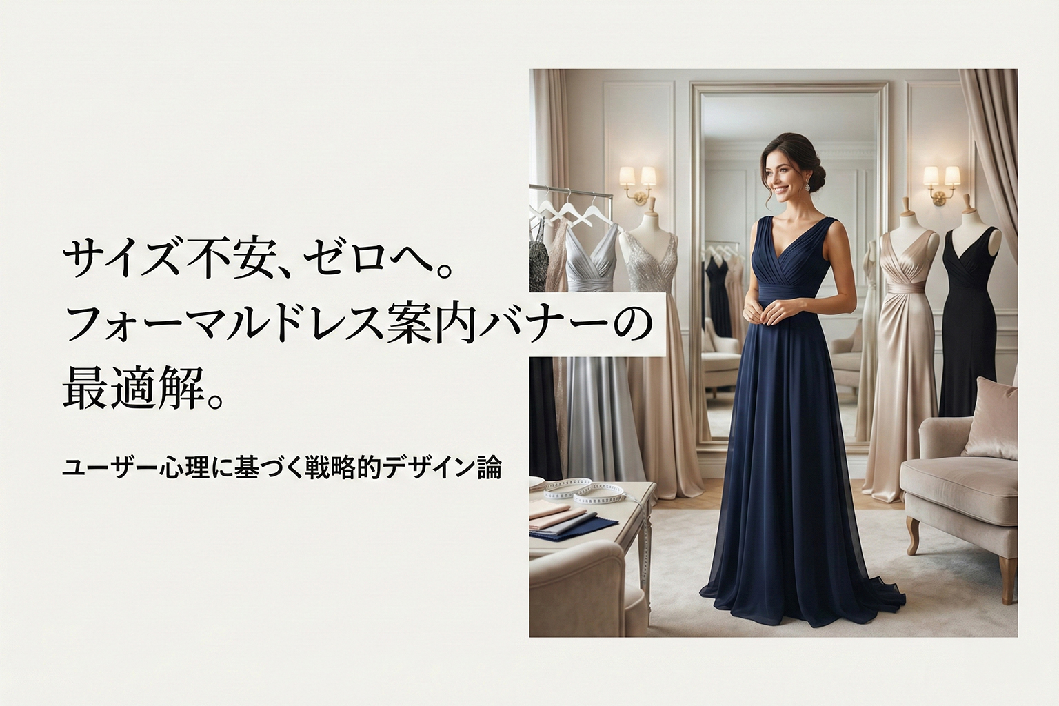 フォーマルドレスのサイズ不安を解消する案内