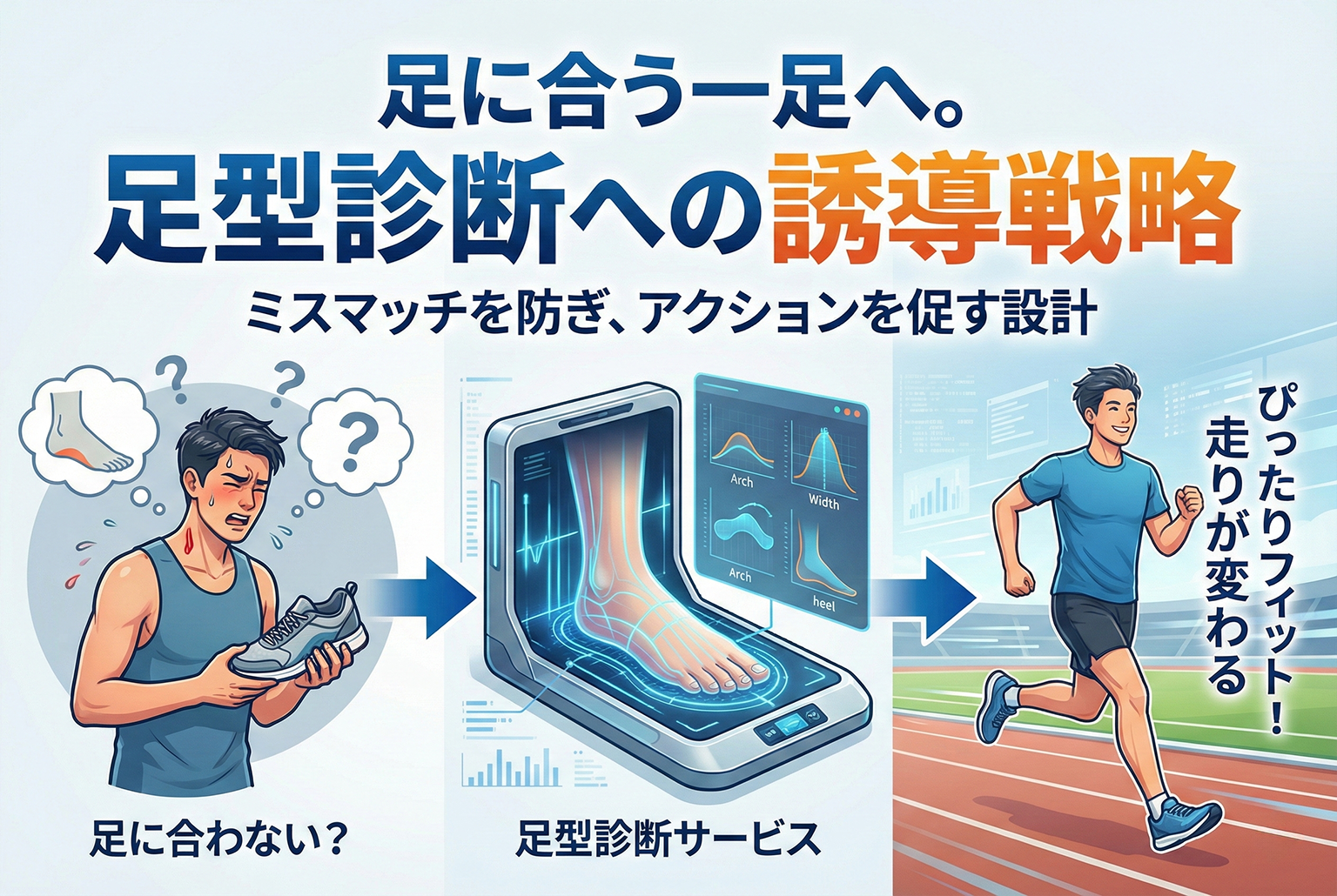 ランニングシューズの足型診断誘導バナー
