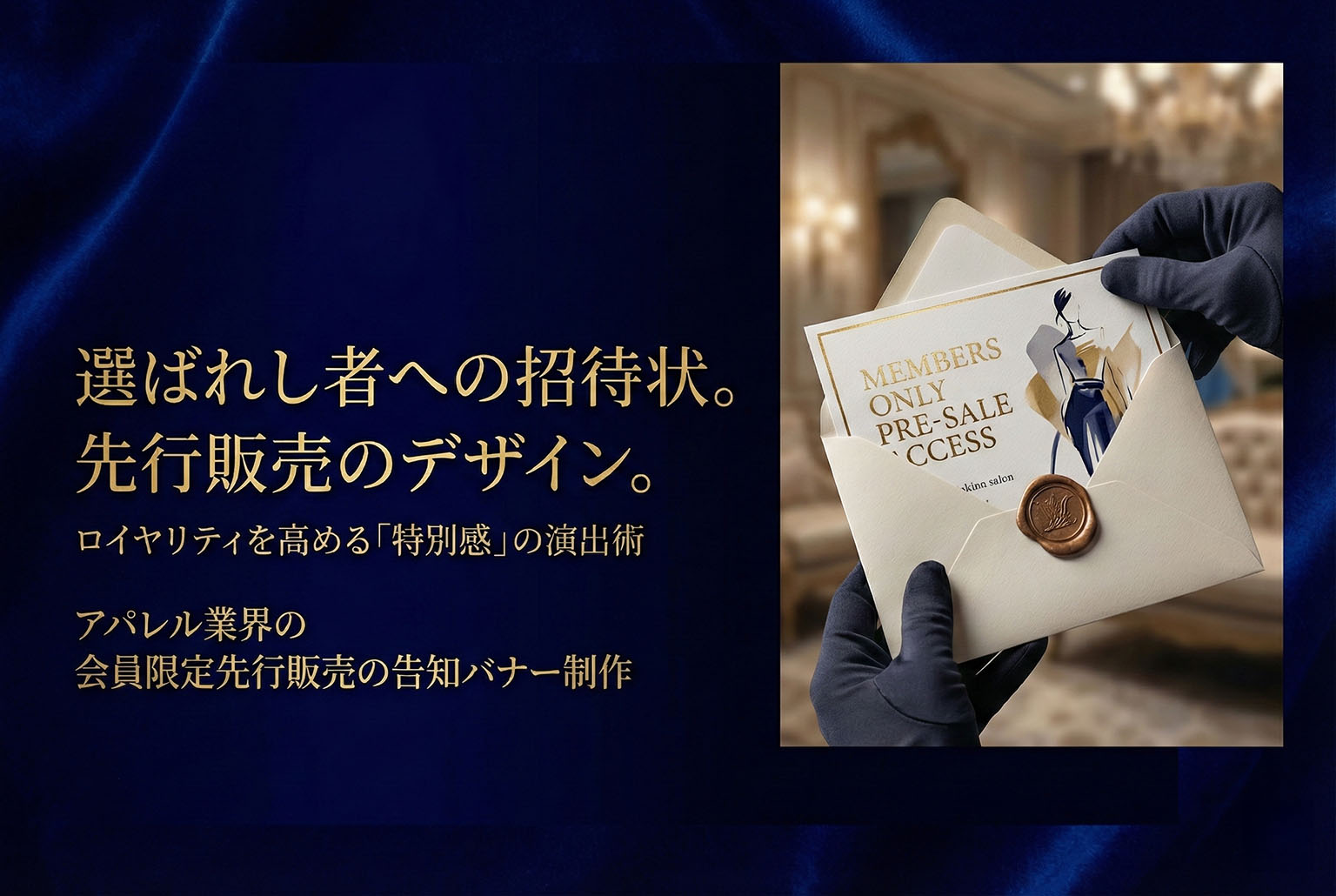 会員限定先行販売を告知するアパレルバナー