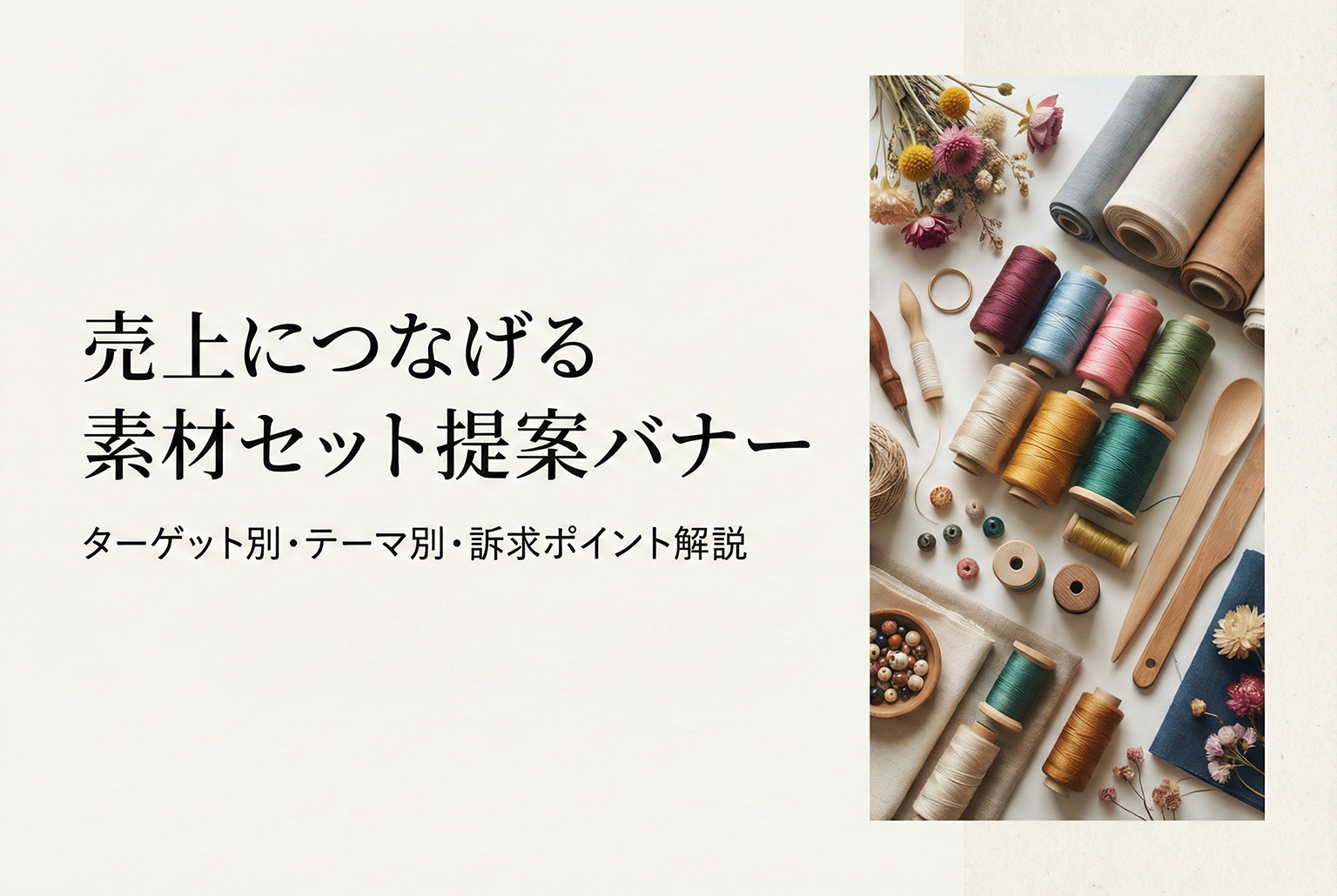 ハンドメイド素材のセット提案バナーの作り方