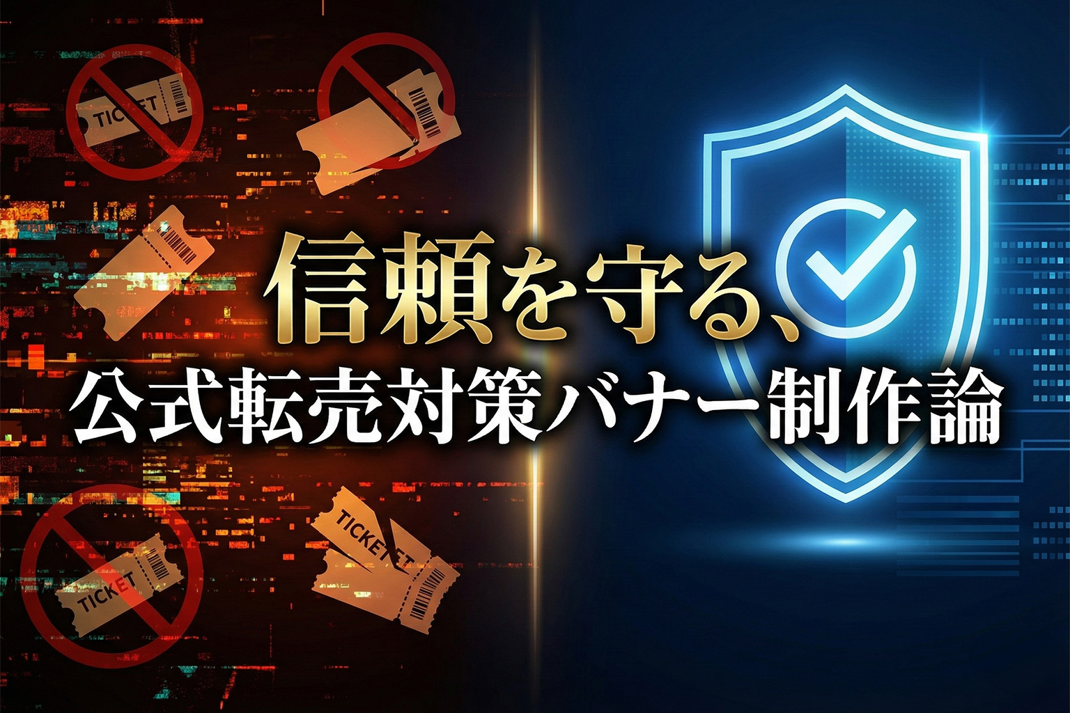 チケット転売対策の公式案内バナー