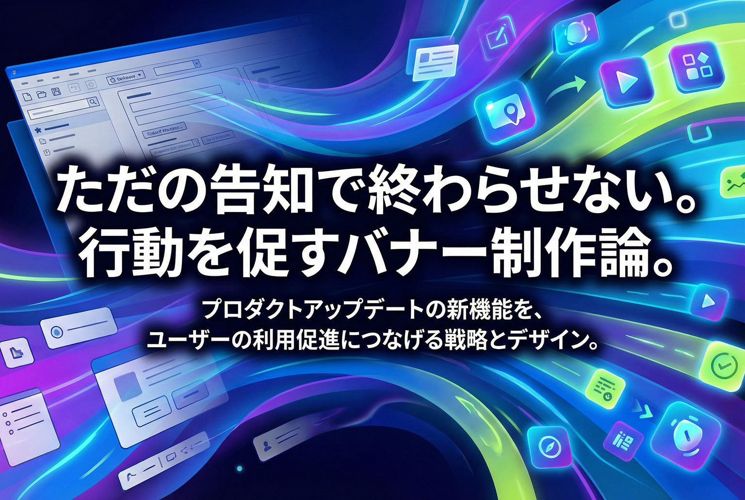 プロダクトアップデートの新機能告知バナー