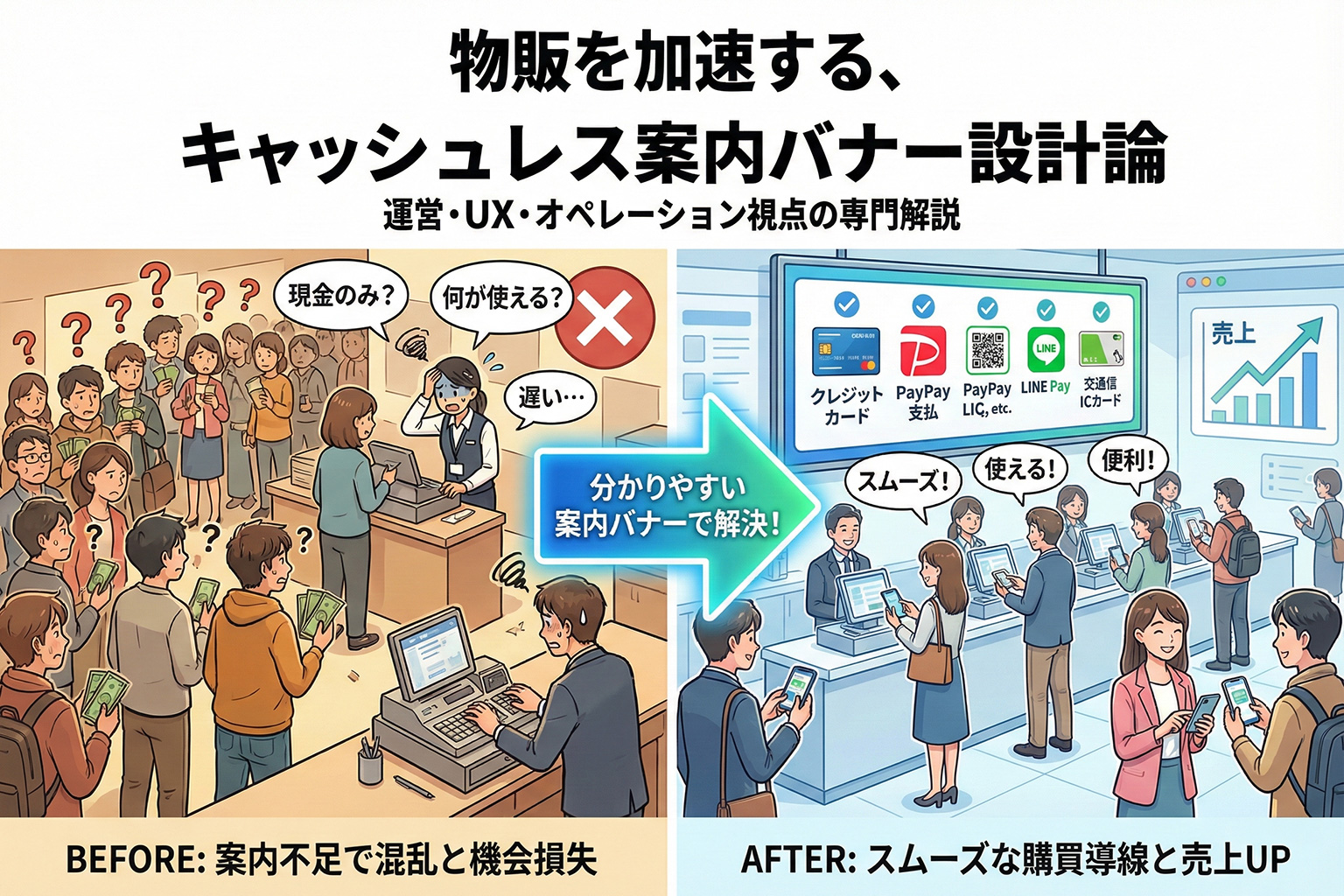 イベント物販のキャッシュレス案内バナー