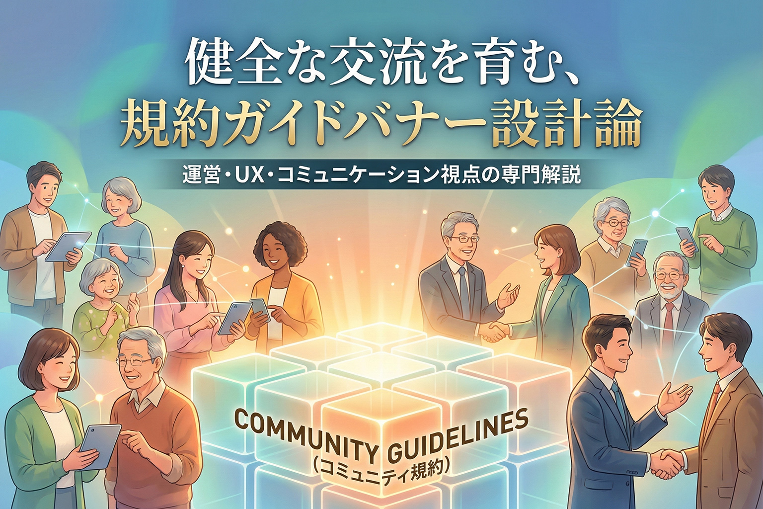 コミュニティの参加規約を伝えるガイドバナー