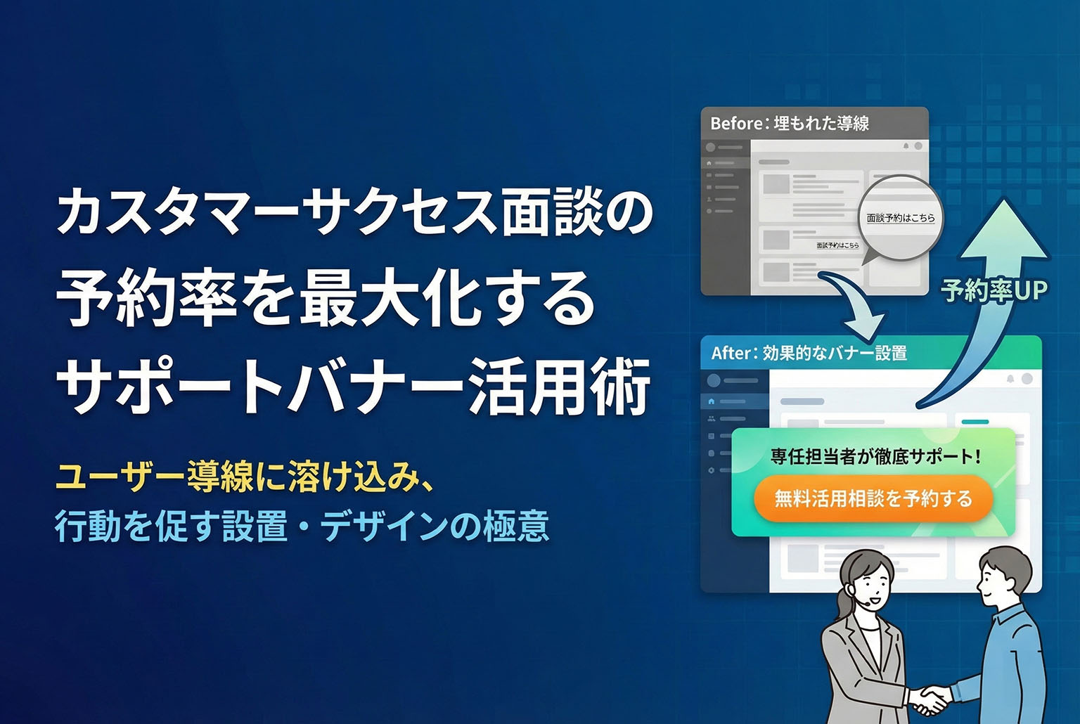 カスタマーサクセス面談予約を促すサポートバナー