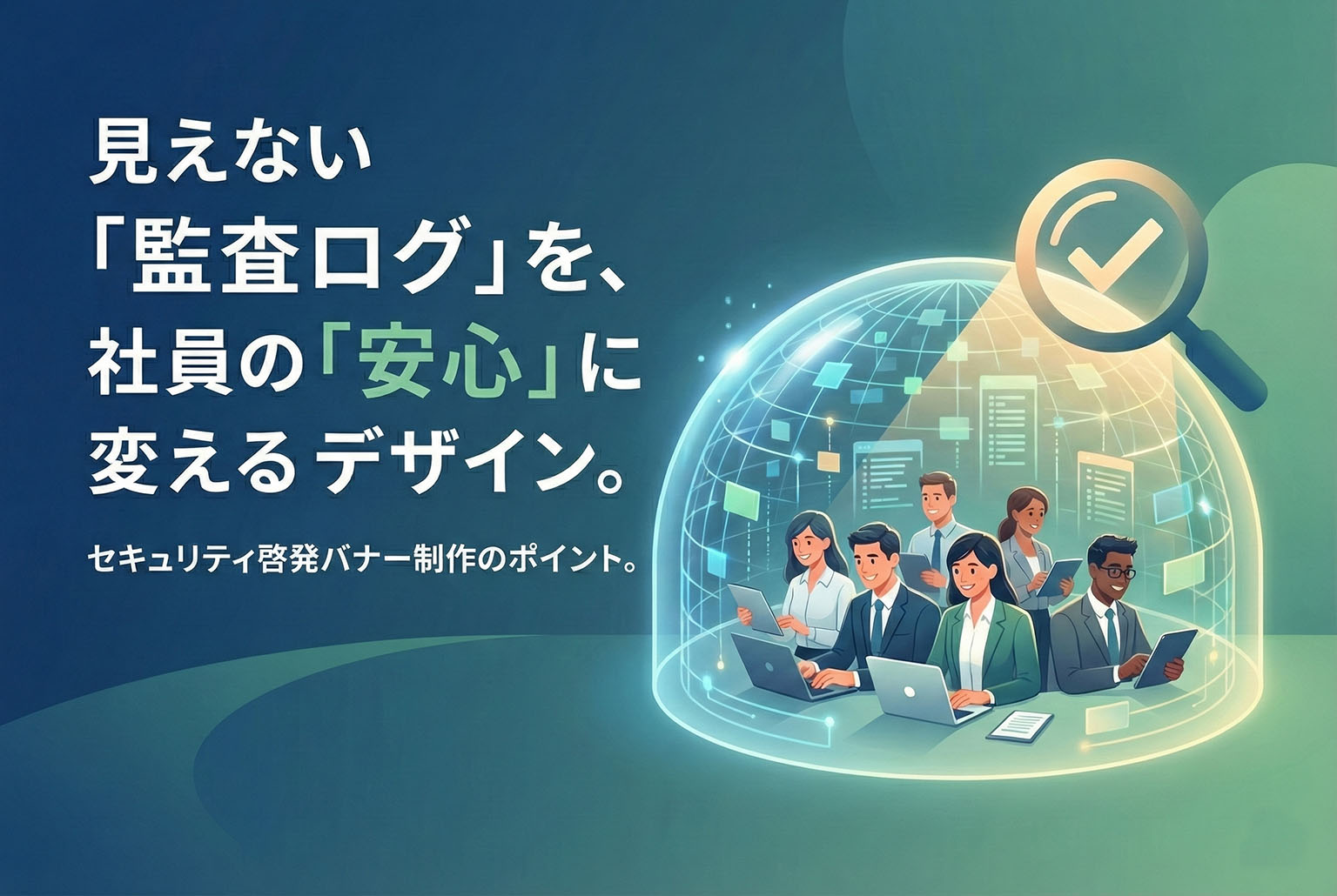 監査ログの重要性を伝えるセキュリティ啓発バナー