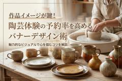 陶芸体験の予約率を上げる作品イメージ訴求バナー