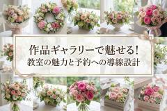 フラワーアレンジ教室の作品ギャラリー誘導バナー