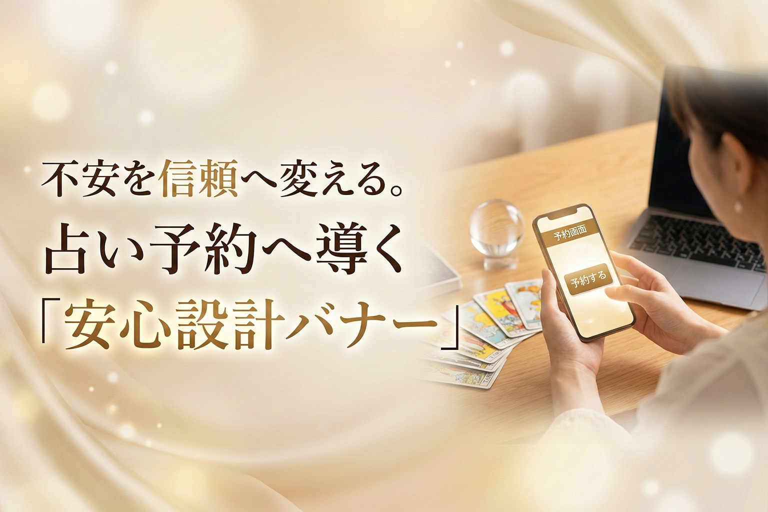 占い鑑定のオンライン予約を促す安心設計バナー