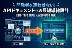 APIドキュメントへの回遊を生む開発者向けバナー
