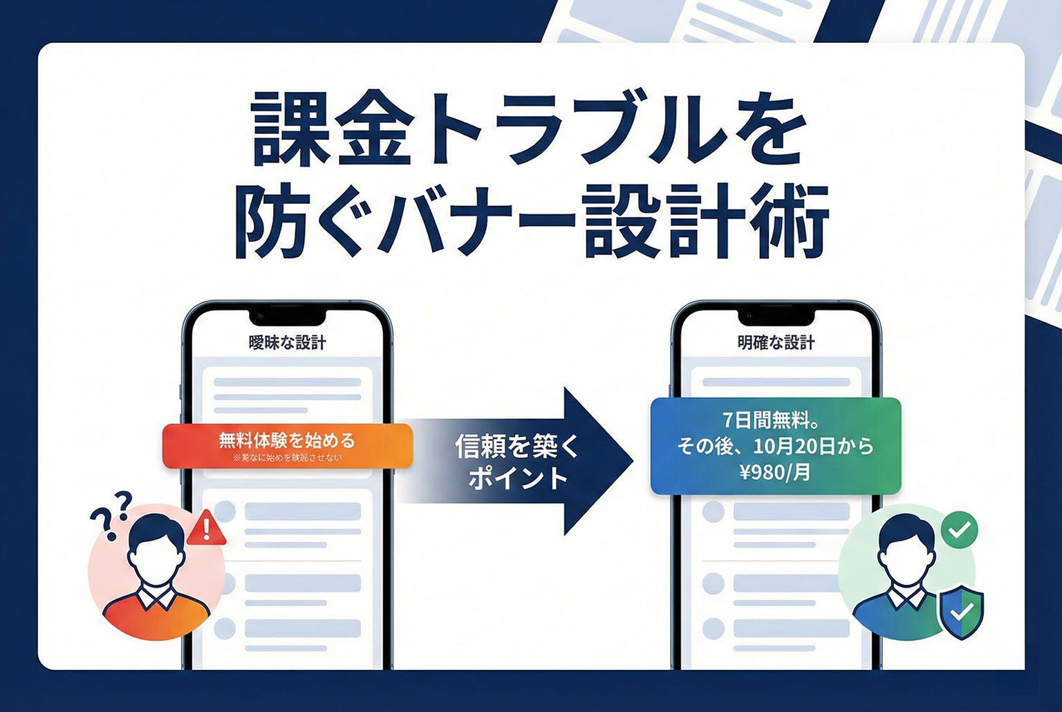 アプリ内課金の請求タイミングを明確にするバナー