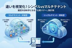 シングルテナント/マルチテナントの違いを示すバナー