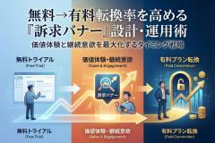 トライアルから有料化への転換率を上げる訴求バナー