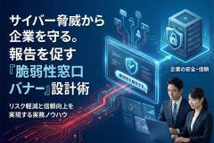 脆弱性報告窓口を案内するセキュリティ連絡バナー