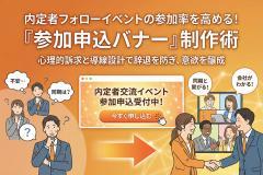 内定者フォローイベントの参加申込を促すバナー