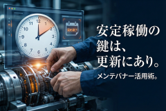 装置保守契約の更新手続を促すメンテバナー