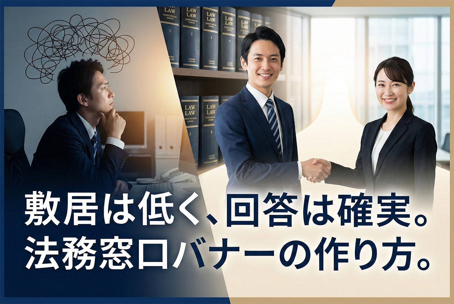 法務相談の初回予約につながる相談窓口バナー設計