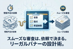 契約書レビュー依頼の必要情報を示すリーガルバナー