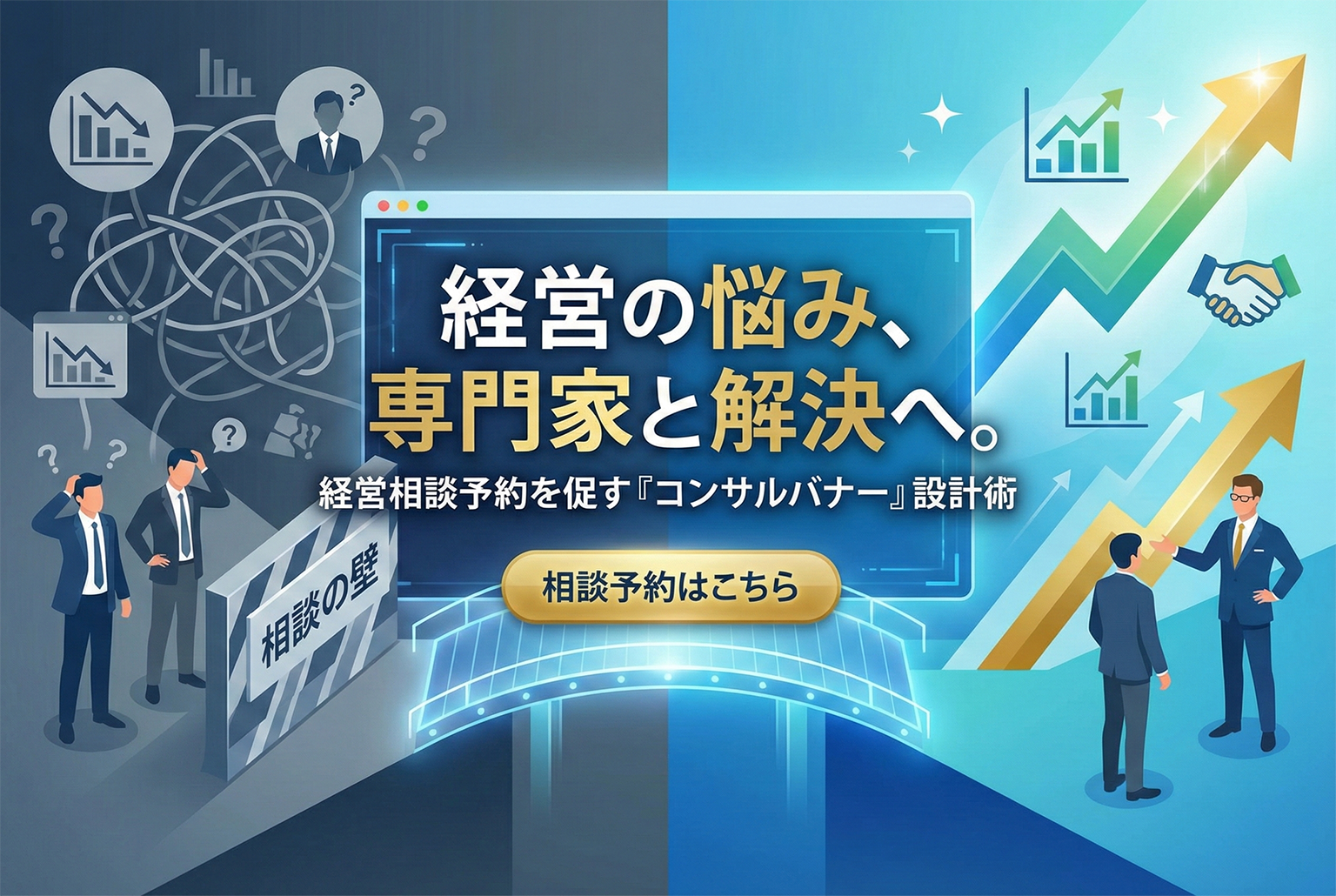 中小企業診断の経営相談予約を促すコンサルバナー