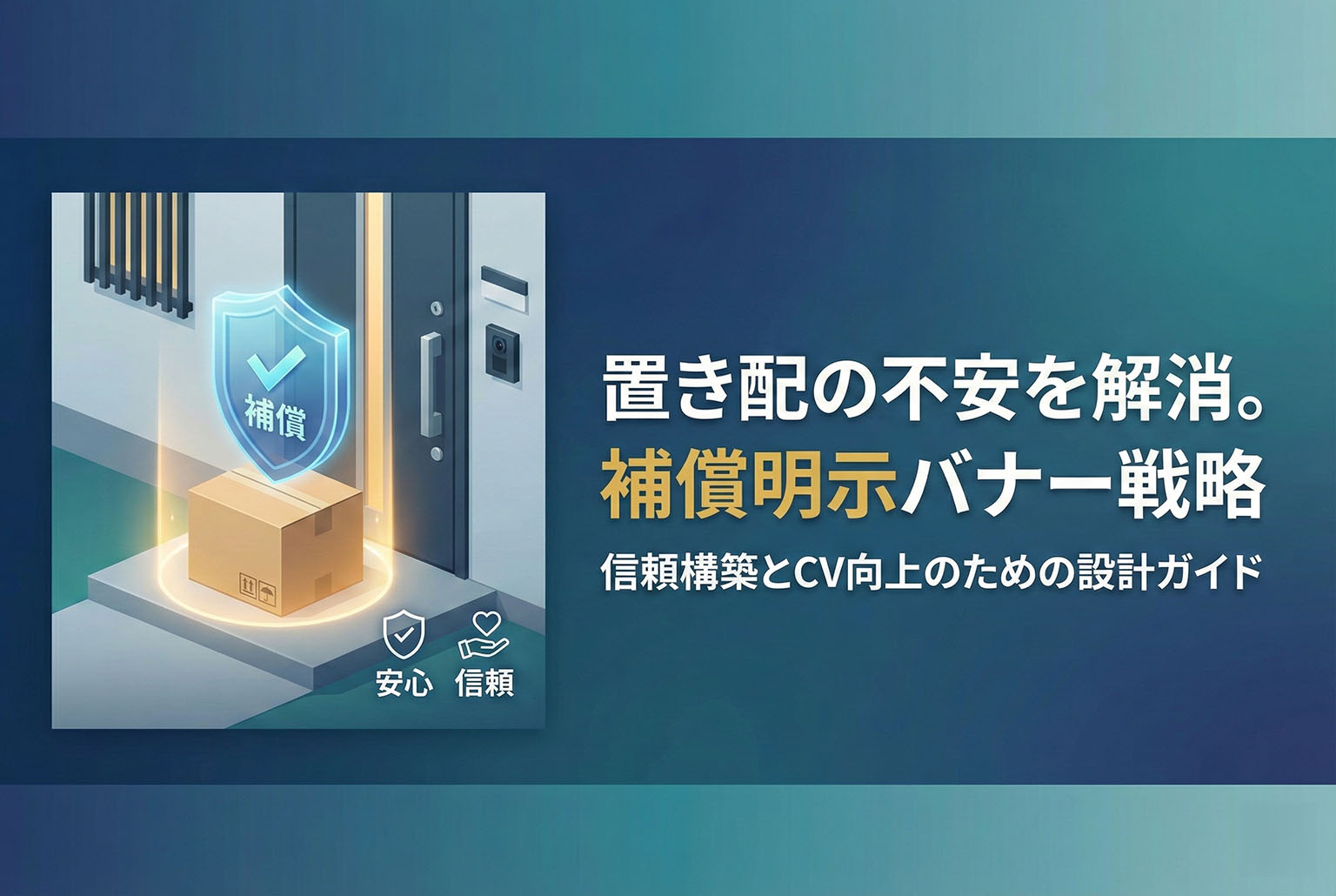 置き配指定の補償範囲を明示する配送バナー