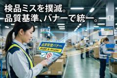 検品基準の共有を行う品質管理バナー