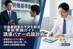 労働基準監督署対応の事前準備を示す実務バナー