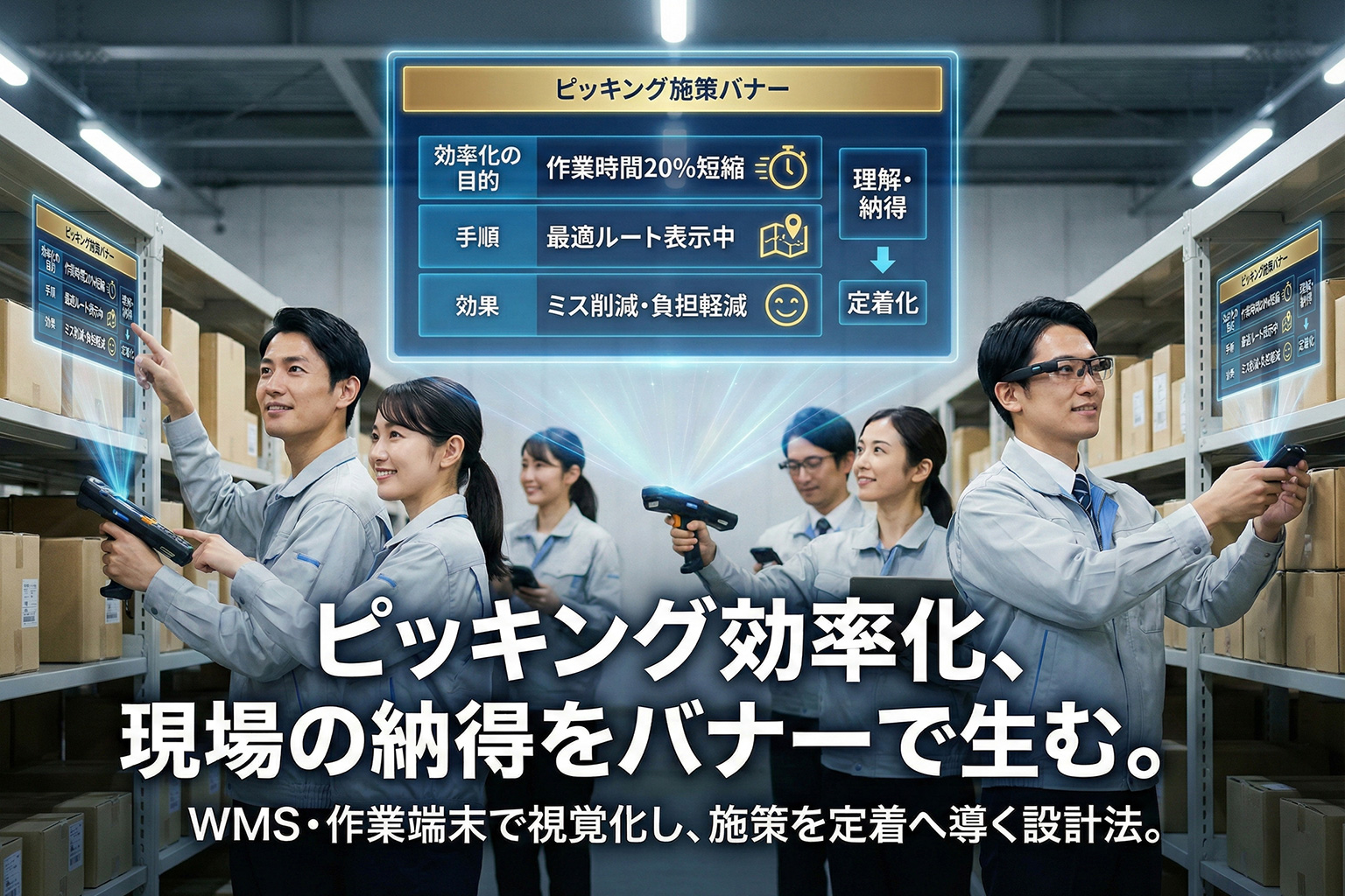 ピッキング効率化の波及を狙う導入施策バナー