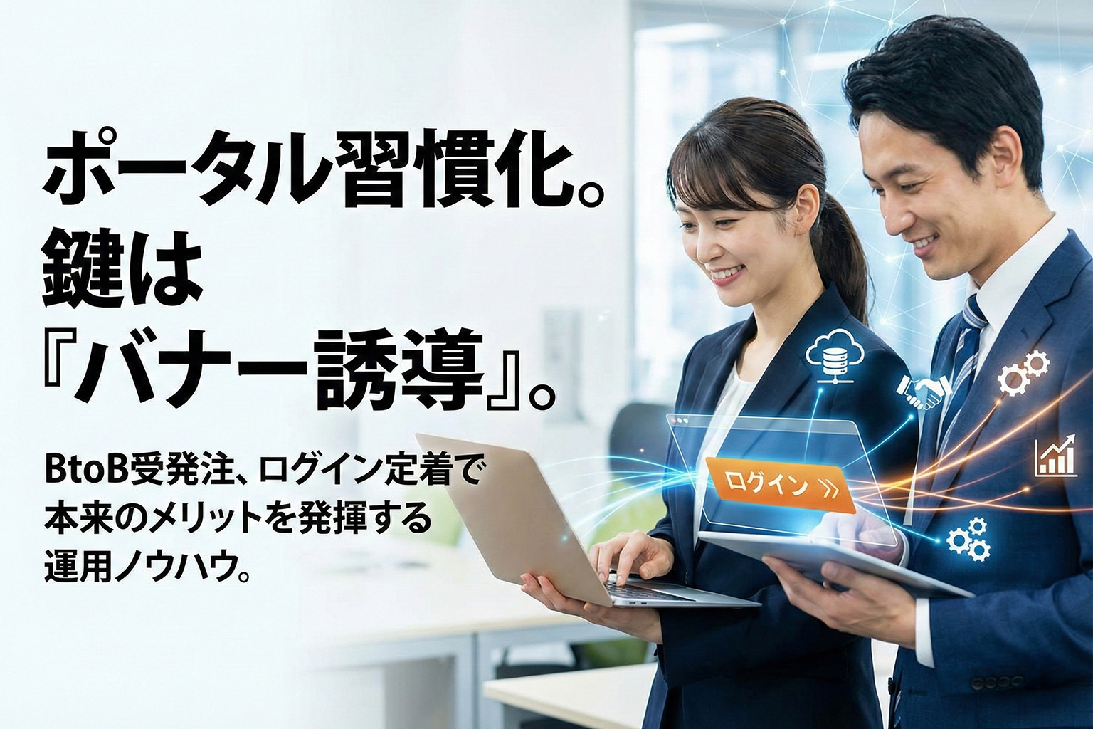 BtoB受発注ポータルへのログイン誘導バナー