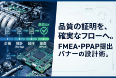 FMEA/PPAPの提出要件を示す品質バナー