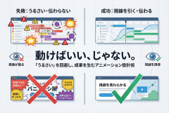 動くバナーの作り方：GIF/アニメーションでやりがちな失敗と最適な情報量