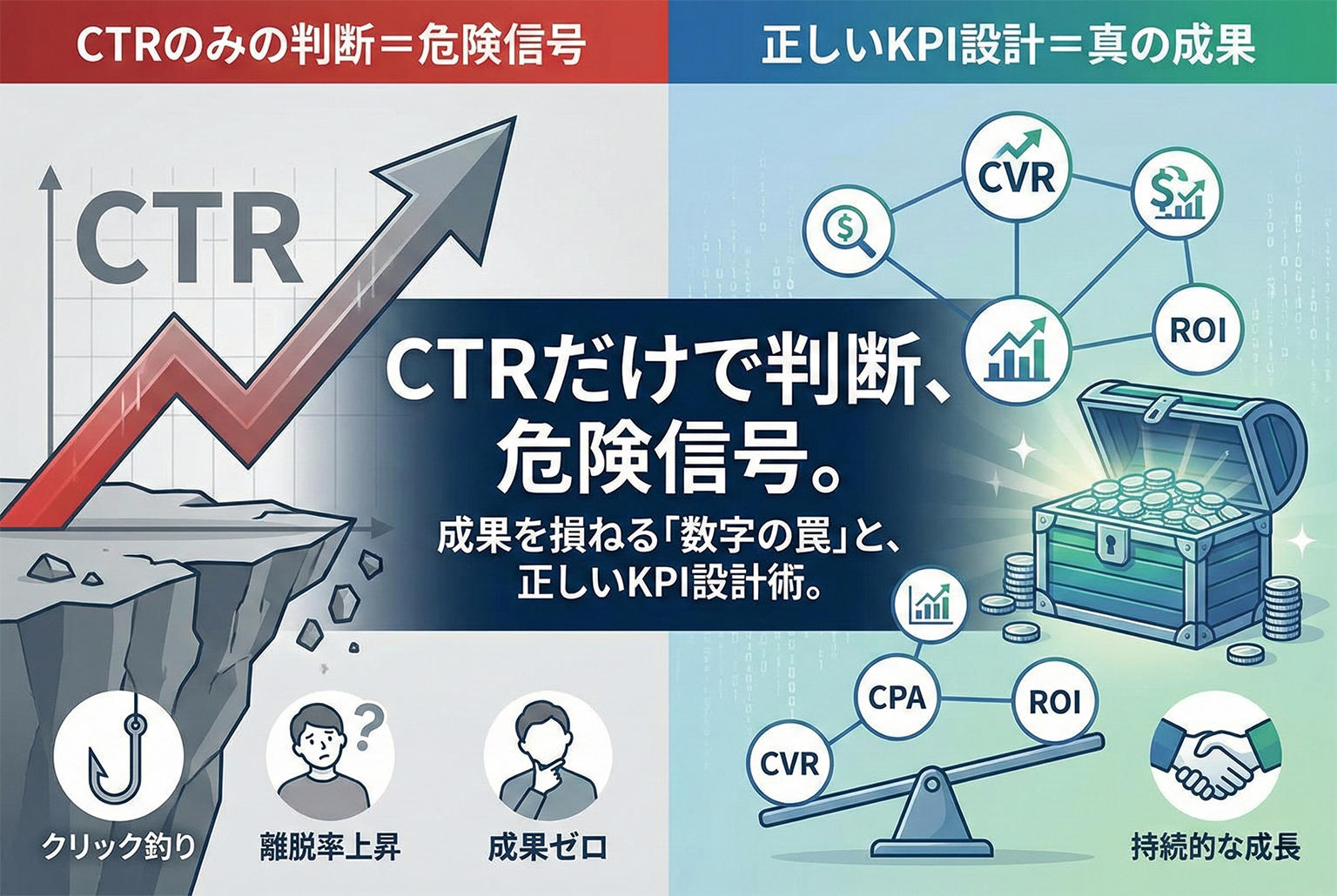 バナー制作のKPI設計：CTRだけで判断すると失敗する理由と代替指標