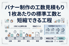 バナー制作の工数見積もり：1枚あたりの標準工数と短縮できる工程
