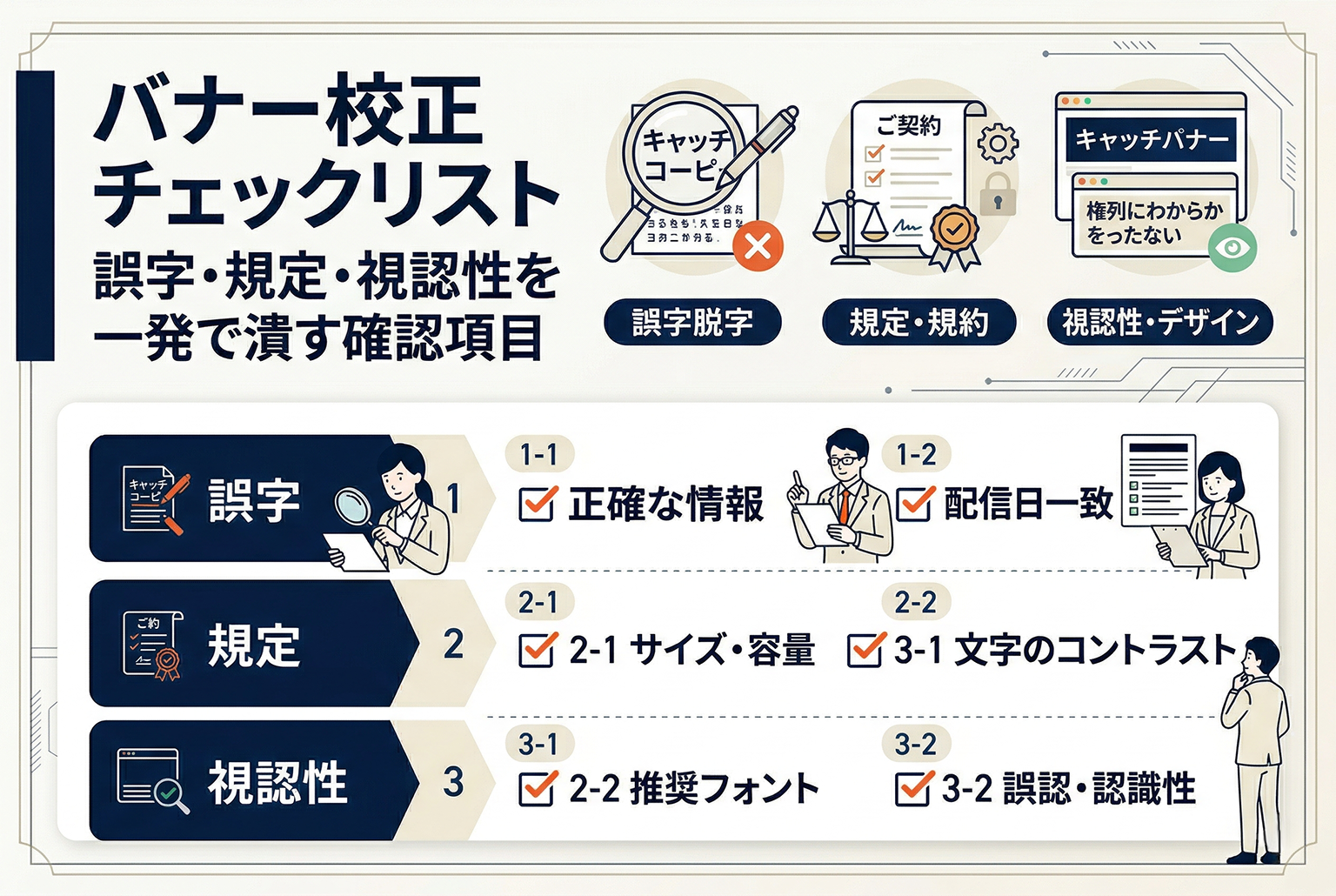 バナー校正チェックリスト：誤字・規定・視認性を一発で潰す確認項目