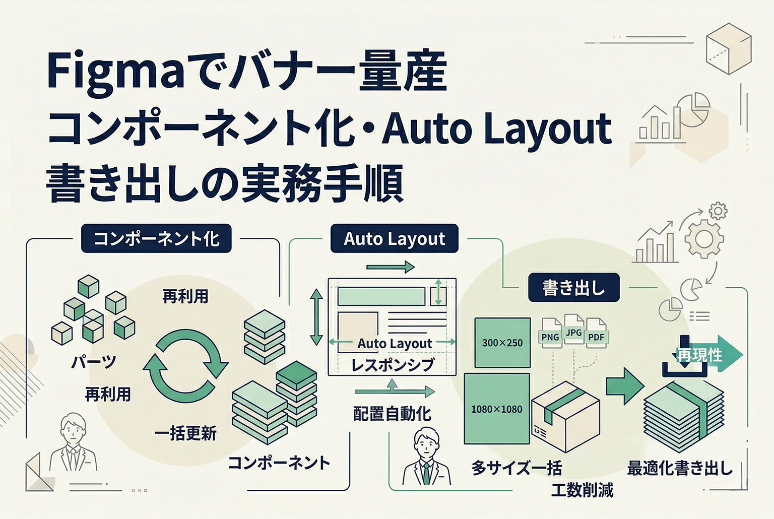 Figmaでバナー量産：コンポーネント化・Auto Layout・書き出しの実務手順