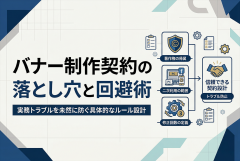 バナー制作の契約で揉めるポイント：著作権・二次利用・修正回数の落とし穴